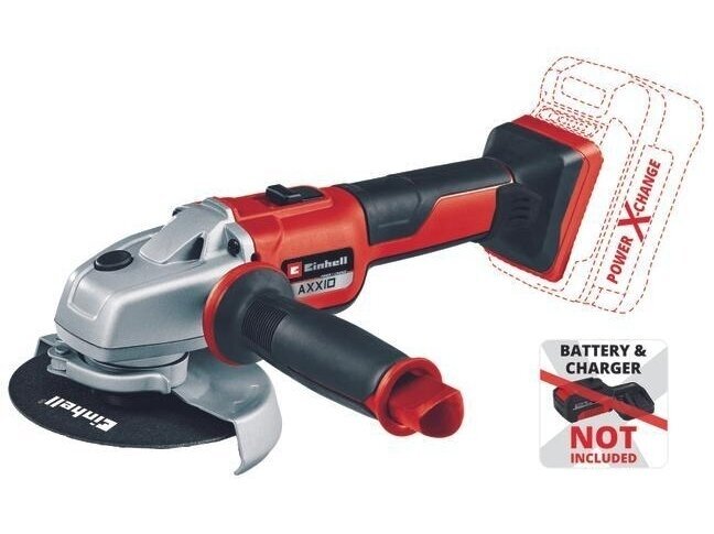 Einhell AXXIO Solo akumuliatorinis kampinis šlifuoklis, 125 mm, be akumuliatoriaus ir pakrovėjo Einhell AXXIO Solo akumuliatorinis kampinis šlifuoklis, 125 mm, be akumuliatoriaus ir pakrovėjo