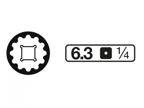 Galvutė "Pro Torque®" 1/4", 4-14 mm 1 Galvutė "Pro Torque®" 1/4", 4-14 mm 1