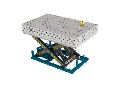 GPPH nerūdijančio plieno suvirinimo stalas 1500x1000 mm su hidrauline kėlimo sistema GPPH nerūdijančio plieno suvirinimo stalas 1500x1000 mm su hidrauline kėlimo sistema