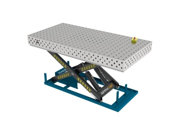 GPPH stainless steel welding table 2400x1200 mm with hydraulic lifting system GPPH stainless steel welding table 2400x1200 mm with hydraulic lifting system