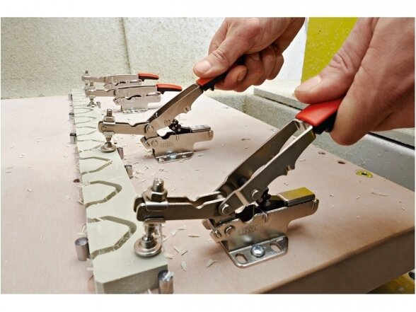Horizontalus svirtinis fiksatorius su horizontaliu pagrindu Bessey STC-HH50 2 Horizontalus svirtinis fiksatorius su horizontaliu pagrindu Bessey STC-HH50 2