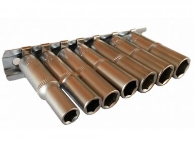 Long Socket Set 1/4", Hex, 6-12 mm