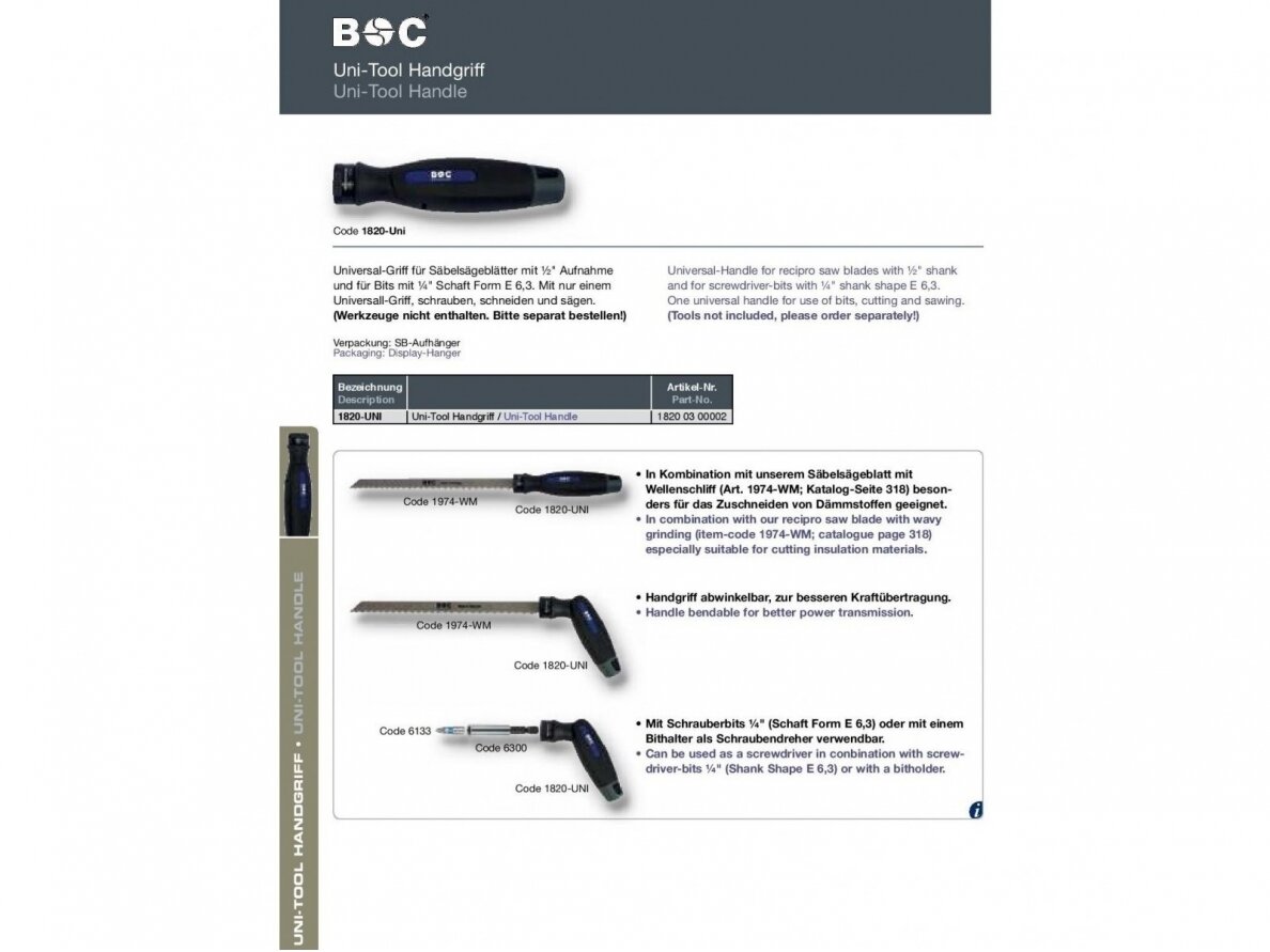 SALE! Universal handle UNI 1/2 and 1/4, without accessories 4
