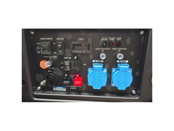 ITCPower GG50XEi inverterinis generatorius su elektriniu starteriu, 5.0 kW, 230V 2