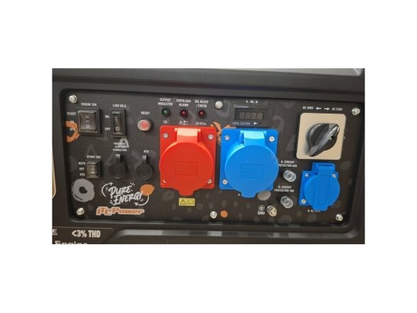 ITCPower GG90XEi-T trifazis inverterinis generatorius su el. starteriu ir ATS, 9 kW, 400/230V 1