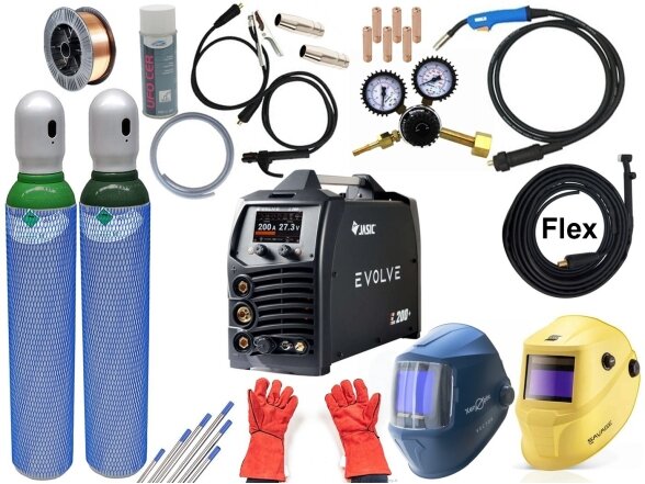 Jasic kit - MIG 200 PLUS EVOLVE N2D2 MIG/MAG welding machine, 200A, 230V