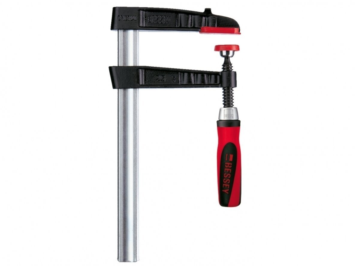 Ketaus spaustuvas Bessey TG40S14-2K su plastikine rankena, maks. spaudimo ilgis 400 mm, žiočių gylis 140 mm