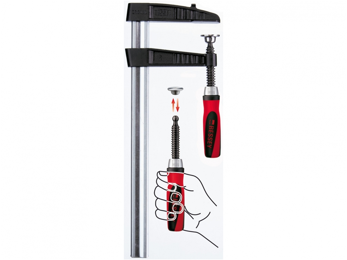 Струбцина Bessey TGK40-2K из чугуна с пластиковой ручкой, макс. длина зажима 400 мм 1 Струбцина Bessey TGK40-2K из чугуна с пластиковой ручкой, макс. длина зажима 400 мм 1