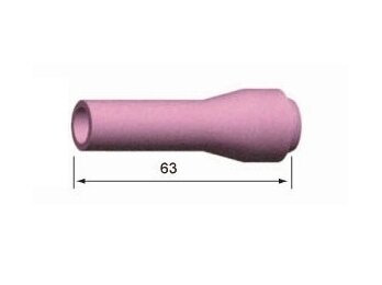 796F Ceramic nozzle for TIG welding machines, length 63 mm, No. 3 4 5 796F Ceramic nozzle for TIG welding machines, length 63 mm, No. 3 4 5