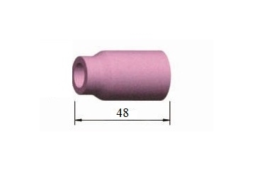 796F Ceramic Nozzle for TIG Welding Machines, Length 48 mm, No. 4 5 6