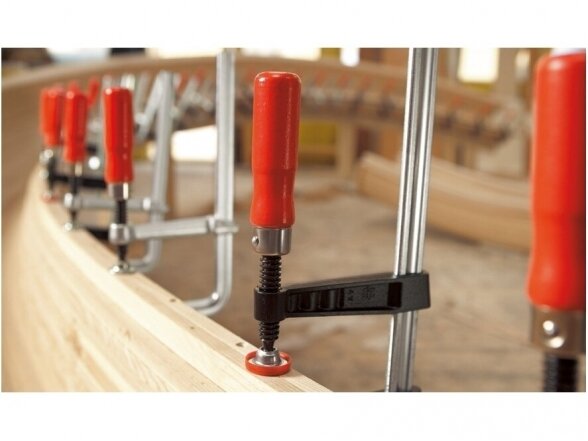 Bessey TG40S14 Cast Iron Clamp with Wooden Handle, Max. Clamping Length 400 mm, Throat Depth 140 mm 6