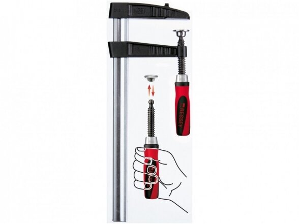 Струбцина из чугуна Bessey TGK125-2K с пластиковой ручкой, макс. длина зажима 1250 мм 1 Струбцина из чугуна Bessey TGK125-2K с пластиковой ручкой, макс. длина зажима 1250 мм 1