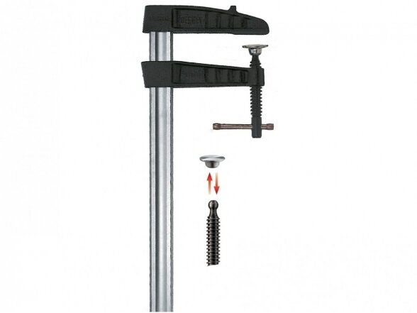 Скоба Bessey TGK150K из чугуна с T-образной ручкой, макс. длина сжатия 1500 мм 1 Скоба Bessey TGK150K из чугуна с T-образной ручкой, макс. длина сжатия 1500 мм 1