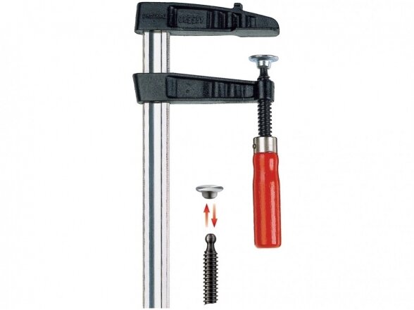 Cast iron clamp Bessey TGK250 with wooden handle, max. clamping length 2500 mm 1