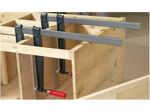 Cast Iron Clamp Bessey TGN80T30 with Wooden Handle, Max. Clamping Length 800 mm, Throat Depth 300 mm 1