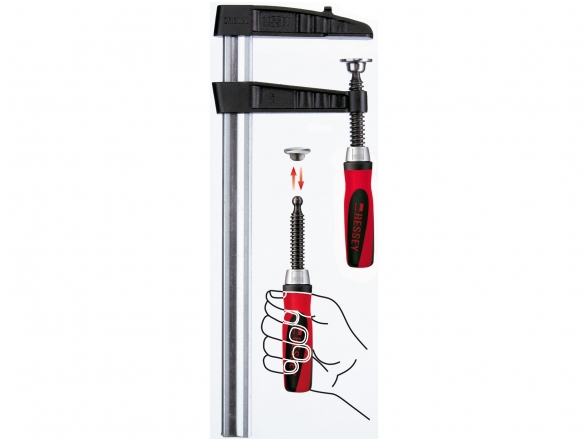 Струбцина Bessey TGK40-2K из чугуна с пластиковой ручкой, макс. длина зажима 400 мм 1 Струбцина Bessey TGK40-2K из чугуна с пластиковой ручкой, макс. длина зажима 400 мм 1