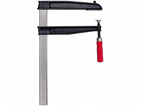 Cast Iron Clamp Bessey TGN30T20 with Wooden Handle, Max. Clamping Length 300 mm, Throat Depth 200 mm