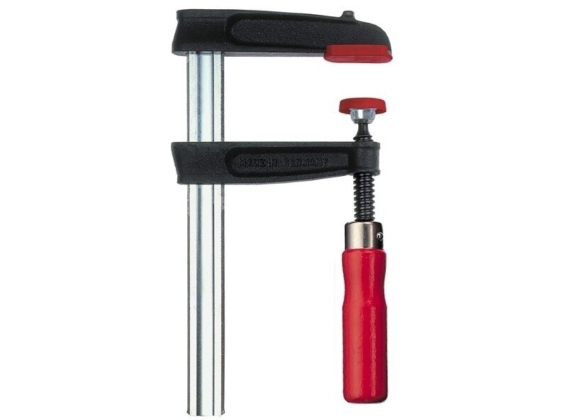 Чугунный зажим Bessey TPN80S12BE с деревянной ручкой, макс. длина сжатия 800 мм, глубина горловины 120 мм