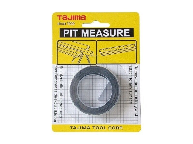 Klijuojama matavimo juosta Tajima 3m x 13mm, skalė iš dešinės į kairę Klijuojama matavimo juosta Tajima 3m x 13mm, skalė iš dešinės į kairę
