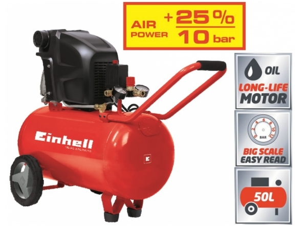 Einhell TE-AC 270/50/10 Kompresorius, 50l, 230V, 10 bar 1 Einhell TE-AC 270/50/10 Kompresorius, 50l, 230V, 10 bar 1