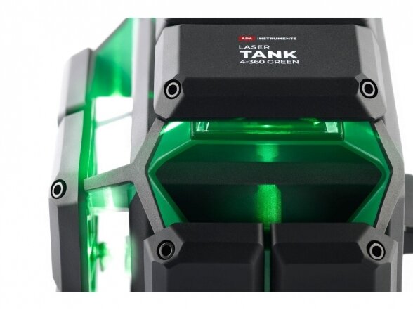 Lazerinis nivelyras ADA Instruments LaserTANK 4-360 GREEN Basic Edition, žalios spalvos spindulys, 4 linijos 360° 8