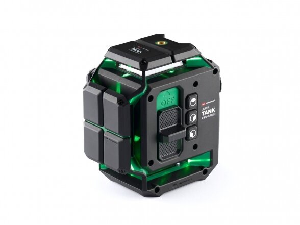 Lazerinis nivelyras ADA Instruments LaserTANK 4-360 GREEN Ultimate Edition, žalios spalvos spindulys, 4 linijos 360° 3