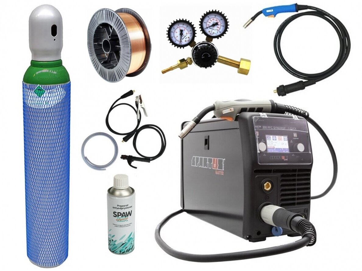 SPARTUS set - MasterMIG 200PFC SYNERGY welding machine, 200A, 230V 8