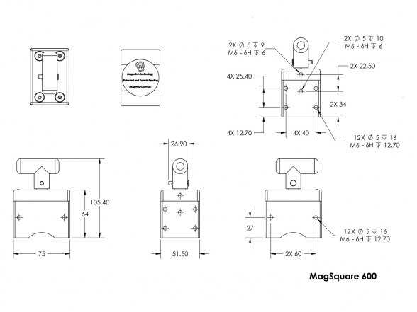 Магнит держатель Magsquare 8 Магнит держатель Magsquare 8