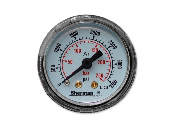 Sherman Manometras reduktoriui RBR-Ar/CO2, 40mm Sherman Manometras reduktoriui RBR-Ar/CO2, 40mm