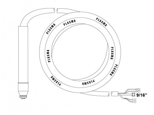 Mechanical plasma cutter EL120M 12m with HF (connection 9/16"), for plasma cutting devices working with UNITORCH™ torches Mechanical plasma cutter EL120M 12m with HF (connection 9/16"), for plasma cutting devices working with UNITORCH™ torches