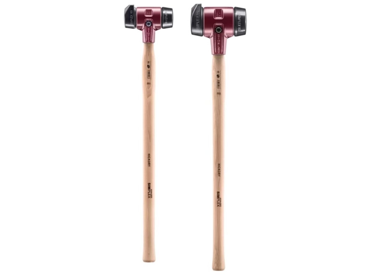 Soft mallet Halder Simplex with reinforced cast iron housing and hickory wood handle, rubber composite with “Stand-Up” function / rubber composite Soft mallet Halder Simplex with reinforced cast iron housing and hickory wood handle, rubber composite with “Stand-Up” function / rubber composite