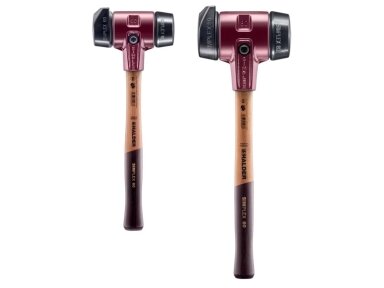 Soft mallet with cast iron housing and wooden handle, Ø60mm, rubber with "stand-up" / rubber Soft mallet with cast iron housing and wooden handle, Ø60mm, rubber with "stand-up" / rubber