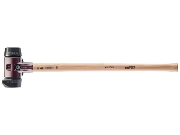 Soft mallet Halder Simplex with reinforced cast iron housing and hickory wood handle, rubber composite with “Stand-Up” function / rubber composite 1