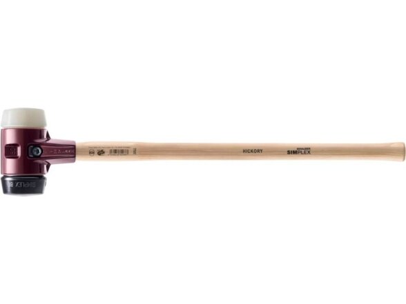 Soft mallet Halder with cast iron body and Hickory handle, 800mm, Ø80mm, rubber / nylon Soft mallet Halder with cast iron body and Hickory handle, 800mm, Ø80mm, rubber / nylon
