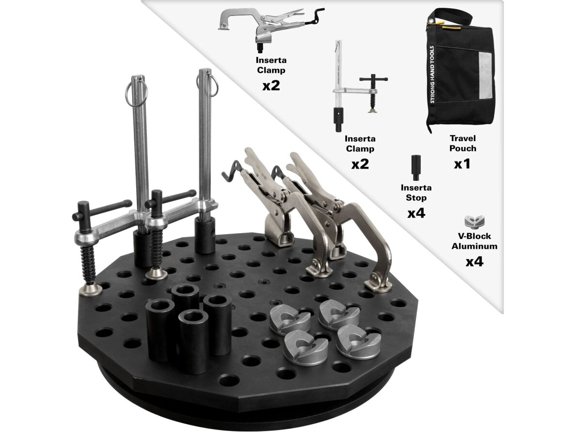 Mobile tripod welding stand Scout 350mm | 16 mm system 1 Mobile tripod welding stand Scout 350mm | 16 mm system 1