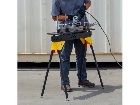 Mobile modular welding / workpiece clamping table Scout 900mm, with lightweight foldable fixed-length legs | 16 mm system 11 Mobile modular welding / workpiece clamping table Scout 900mm, with lightweight foldable fixed-length legs | 16 mm system 11