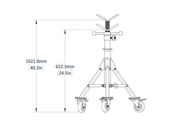 Mobile tripod welding stand Scout 350mm | 16 mm system 12 Mobile tripod welding stand Scout 350mm | 16 mm system 12