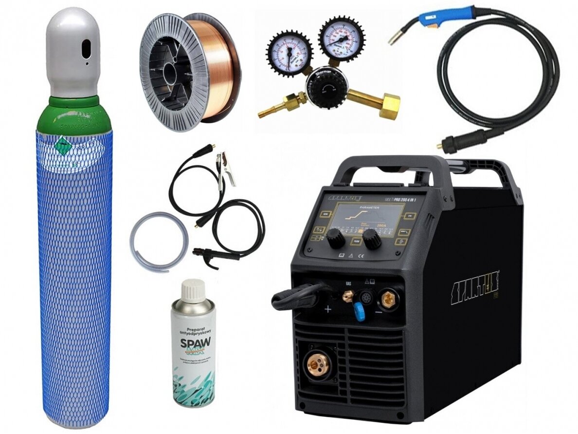 SPARTUS komplektas - Multi Pro 200 4in1 kombinuotas suvirinimo aparatas, 200A, 230V 5 SPARTUS komplektas - Multi Pro 200 4in1 kombinuotas suvirinimo aparatas, 200A, 230V 5