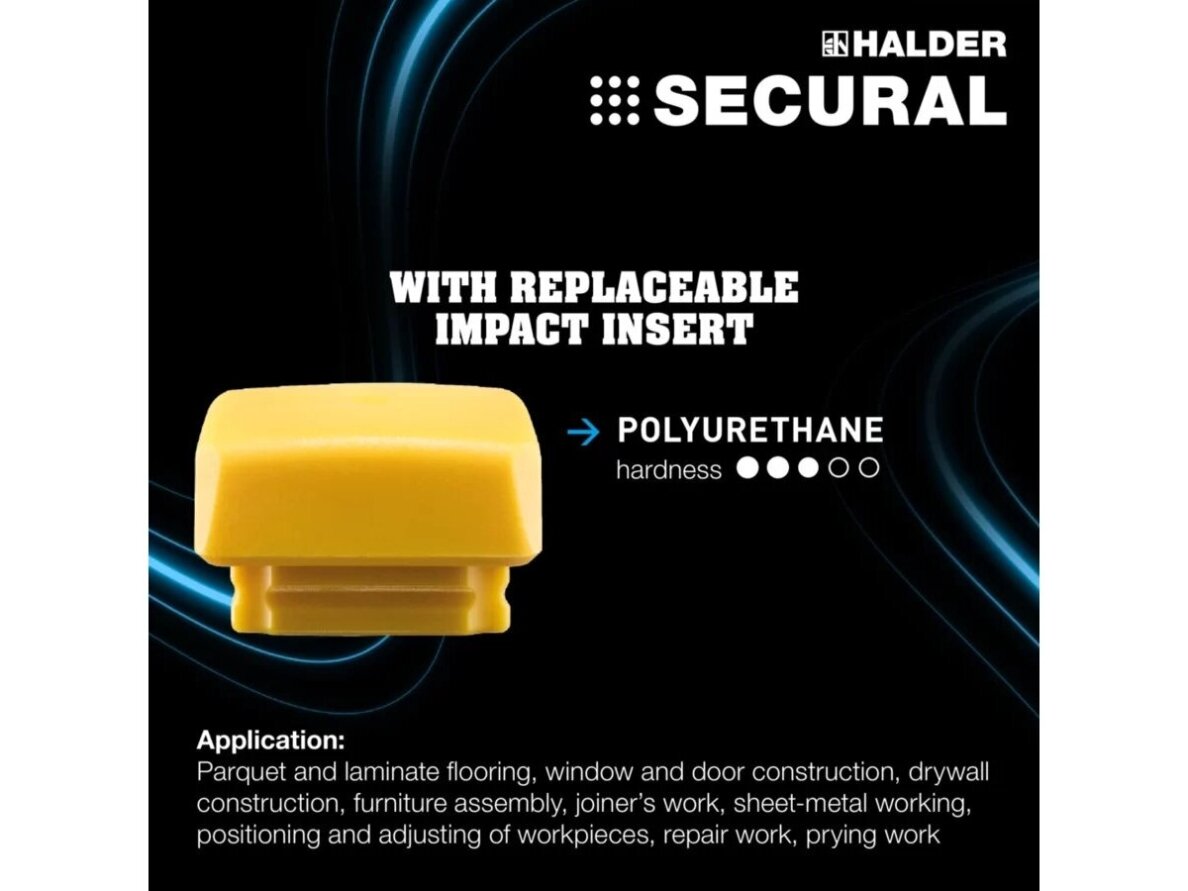 Безотбойный молоток SECURAL, 30x40 мм, со специальной рукояткой, полиуретан 4