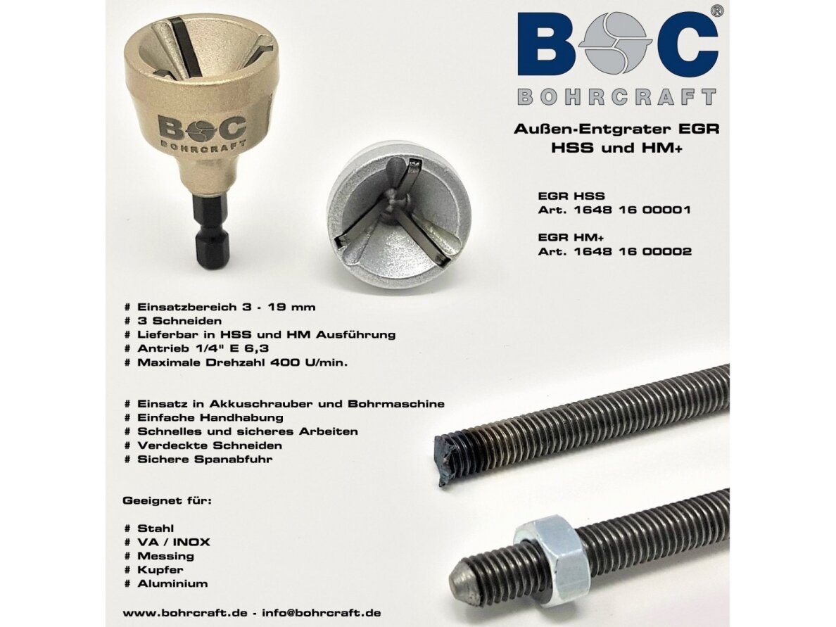 Фаскосниматель BOHRCRAFT EGR HM+ (3-19 мм) 1 Фаскосниматель BOHRCRAFT EGR HM+ (3-19 мм) 1