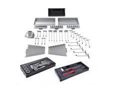 Trays for tool cabinets and other accessories for workshop furniture