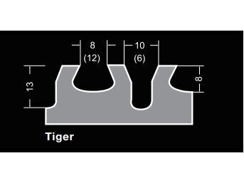 Pakaitinė dantytos glaistyklės dalis Bihui Tiger 480x130mm 1