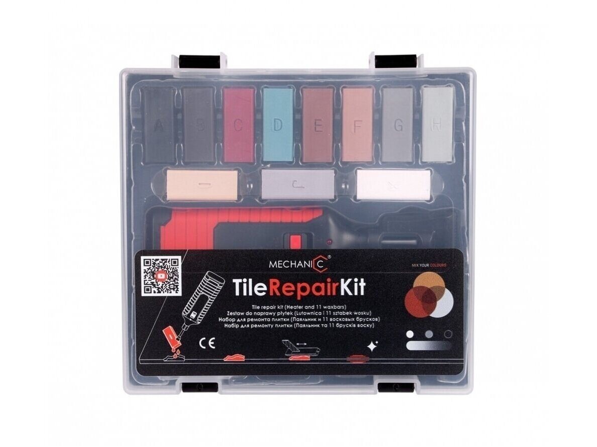 Plytelių remonto komplektas Mechanic TileRepairKit - restauruoja pažeistus paviršius Plytelių remonto komplektas Mechanic TileRepairKit - restauruoja pažeistus paviršius