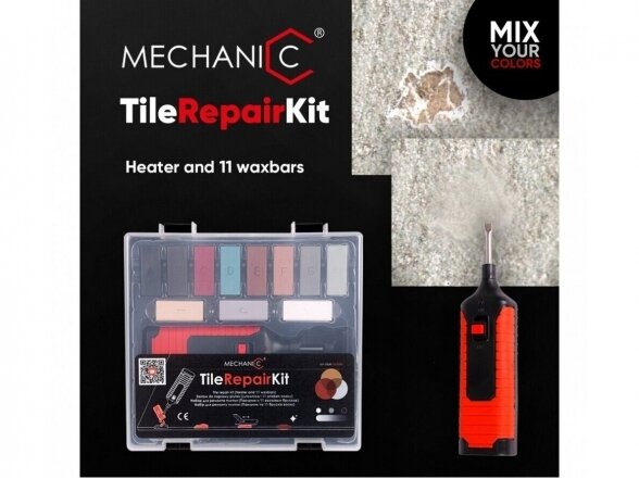 Plytelių remonto komplektas Mechanic TileRepairKit - restauruoja pažeistus paviršius 1 Plytelių remonto komplektas Mechanic TileRepairKit - restauruoja pažeistus paviršius 1