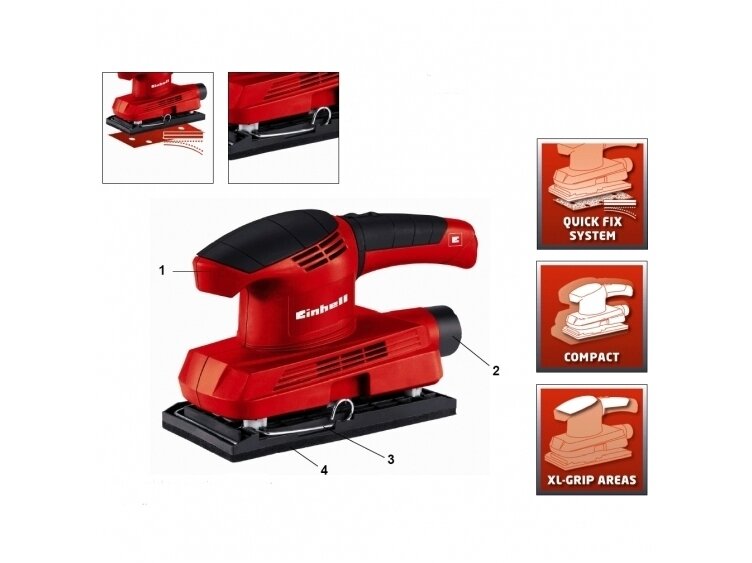 Einhell TH-OS 1520 Plokštuminis šlifuoklis 1 Einhell TH-OS 1520 Plokštuminis šlifuoklis 1