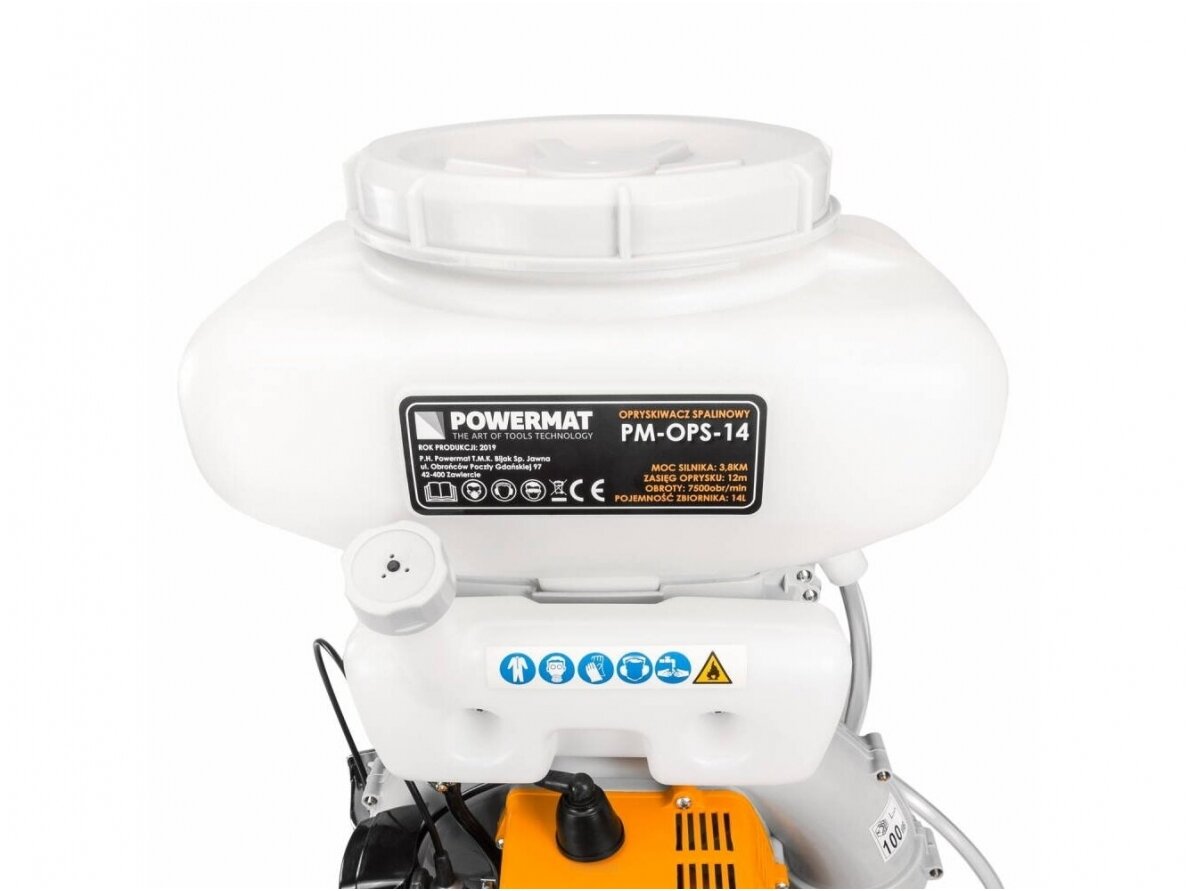Powermat benzininis purkštuvas PM-OPS-14, 14L, 3.8AG 12 Powermat benzininis purkštuvas PM-OPS-14, 14L, 3.8AG 12