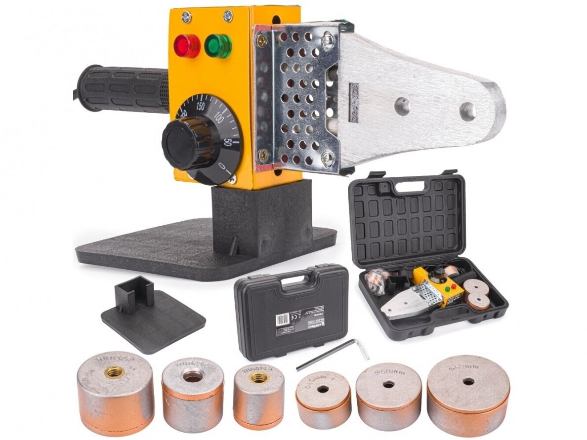 Powermat PM-ZGP-1500T2 Pipe Welding Machine, 1500W, 6 Adapters Included Powermat PM-ZGP-1500T2 Pipe Welding Machine, 1500W, 6 Adapters Included
