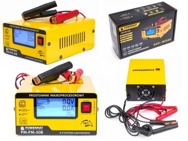 Powermat akumuliatorių įkroviklis 12/24V PM-PM-50B Powermat akumuliatorių įkroviklis 12/24V PM-PM-50B