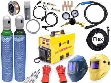 Powermat set - PM-IMG-210S-PRO semi-automatic welder 210A MIG/MAG/MMA/TIG Powermat set - PM-IMG-210S-PRO semi-automatic welder 210A MIG/MAG/MMA/TIG