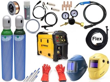 Powermat set - semi-automatic welder PM-IMG-230T, 230A, 230V, MIG/MAG/TIG/MMA Powermat set - semi-automatic welder PM-IMG-230T, 230A, 230V, MIG/MAG/TIG/MMA